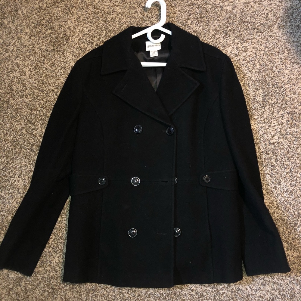 Women’s Black Pea Coat XL Tall